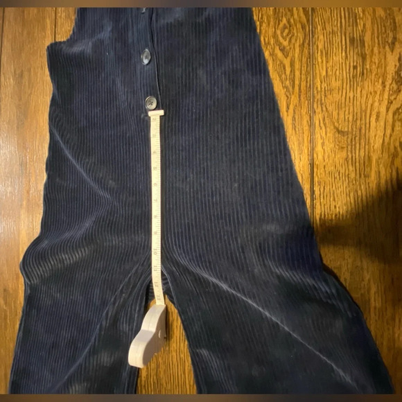 Texture And Thread Madewell Blue Retro Wide Leg Corduroy Overalls Size XS C5 - Picture 7 of 8